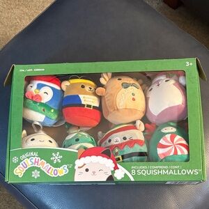 Squishmallows Festive Plush Set - Red, Green, Blue, Brown